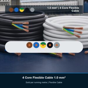 Flexible Cable 4 Core 1.0 mm² - Per Metre