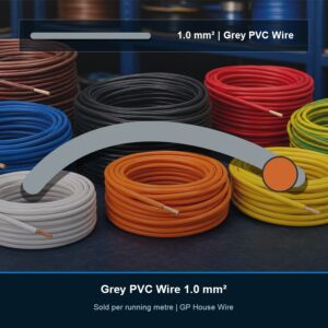 GP House Wire 1.0 mm² Grey - Per Metre