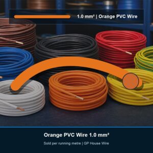 GP House Wire 1.0 mm² Orange - Per Metre