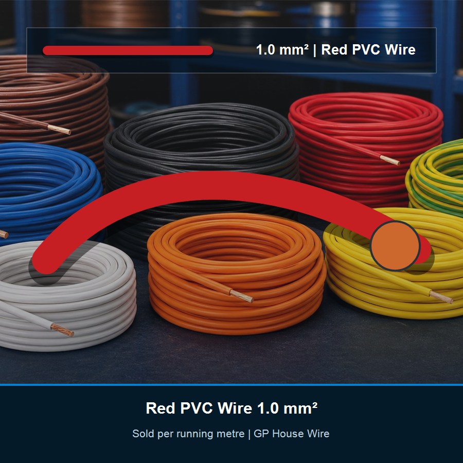 GP House Wire 1.0 mm² Red - Per Metre
