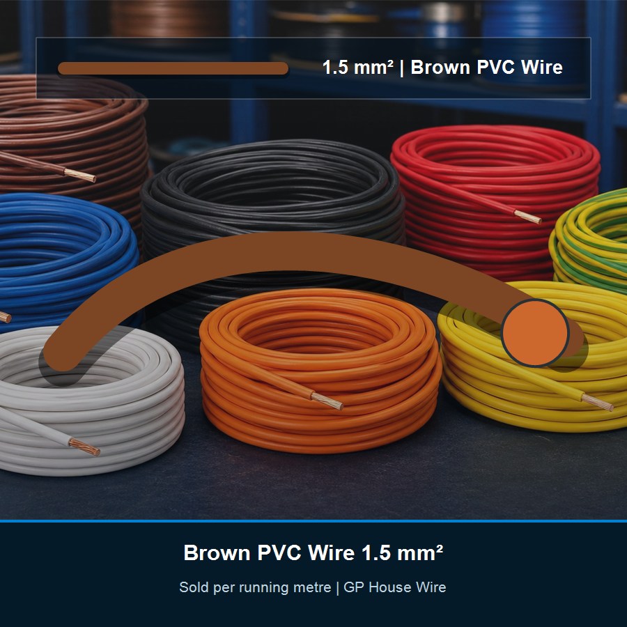 GP House Wire 1.5 mm² Brown - Per Metre