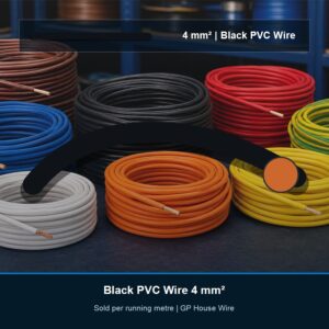 GP House Wire 4 mm² Black - Per Metre
