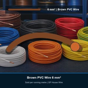 GP House Wire 6 mm² Brown - Per Metre