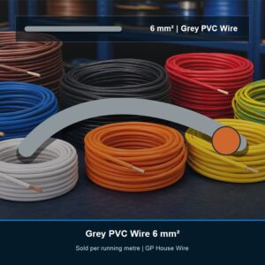 GP House Wire 6 mm² Grey - Per Metre