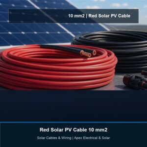 Solar PV Cable 10 mm² Red - Per Metre