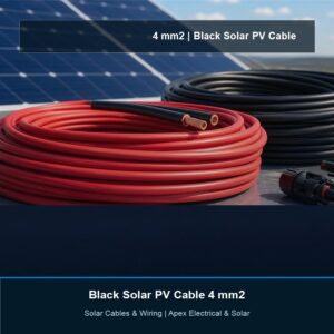 Solar PV Cable 4 mm² Black - Per Metre