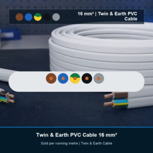 Twin & Earth Cable 16 mm² - Per Metre